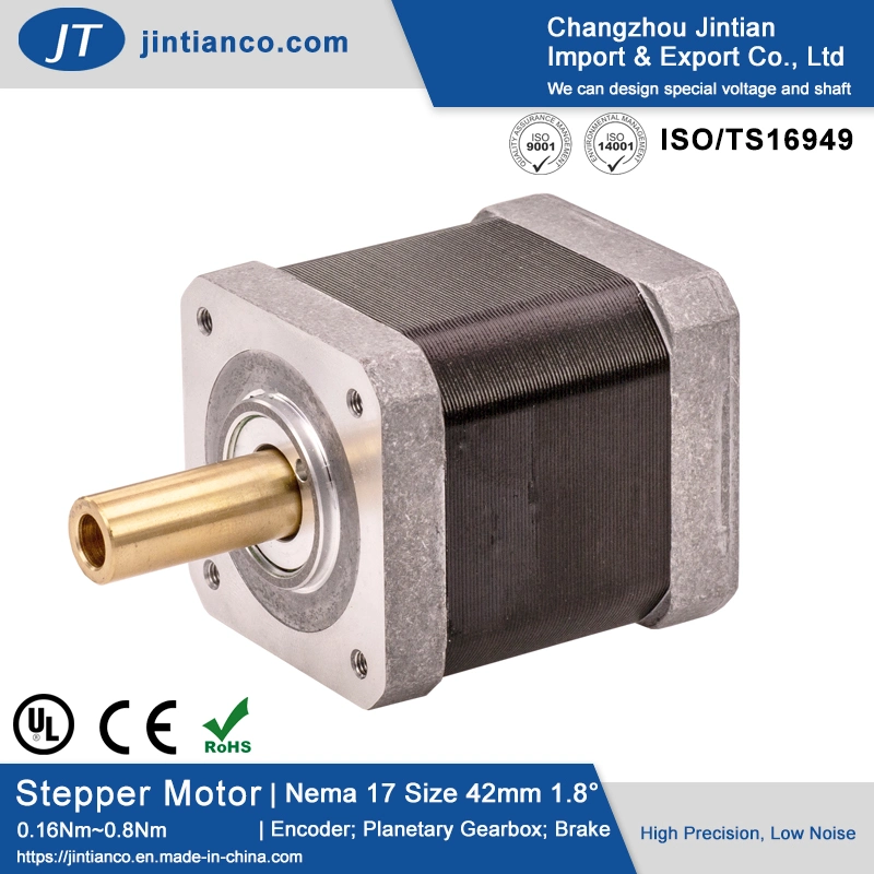 42mm NEMA 17 Small High Power Electric Step Stepper Motor with Hollow Shaft