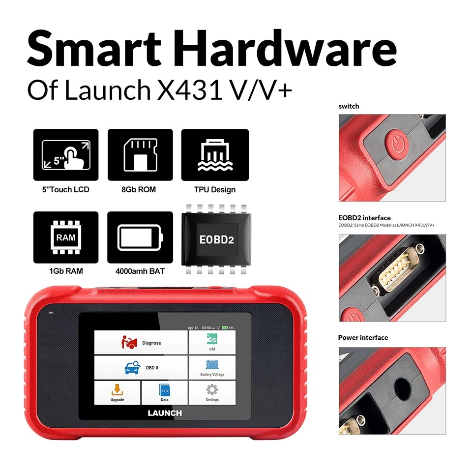 Obdii Diagnostic Tool Launch Crp123e OBD2 Code Reader for Engine ABS Airbag SRS Transmission Eobd Code Reader