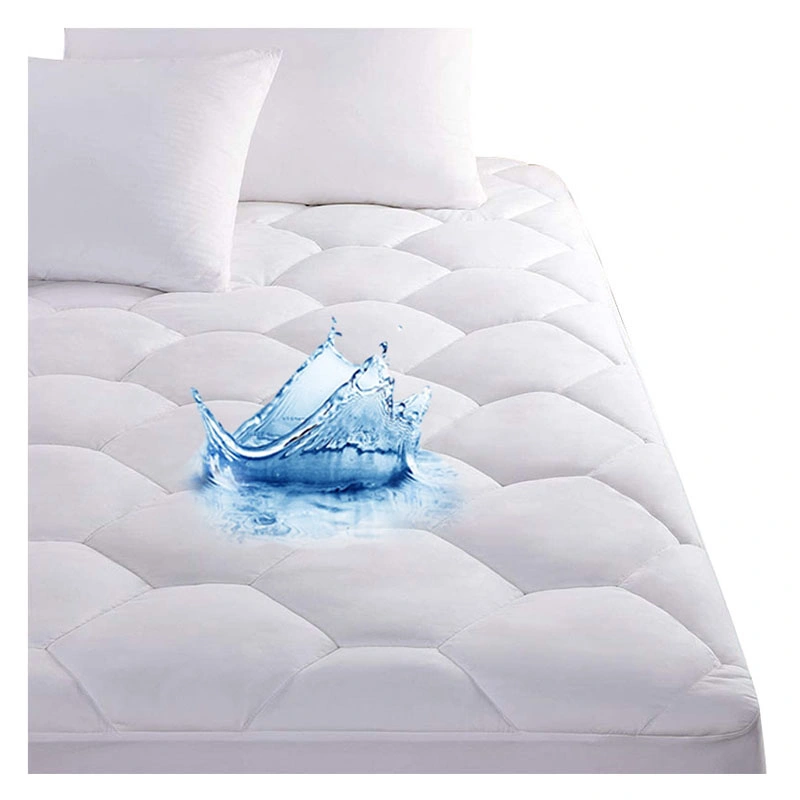 Housse de matelas à motif personnalisé, blanche, anti-allergie, pour très grand lit