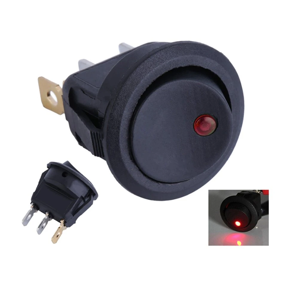 12V 20A AMPS Car Truck Rocker Round Toggle LED Switch on-off