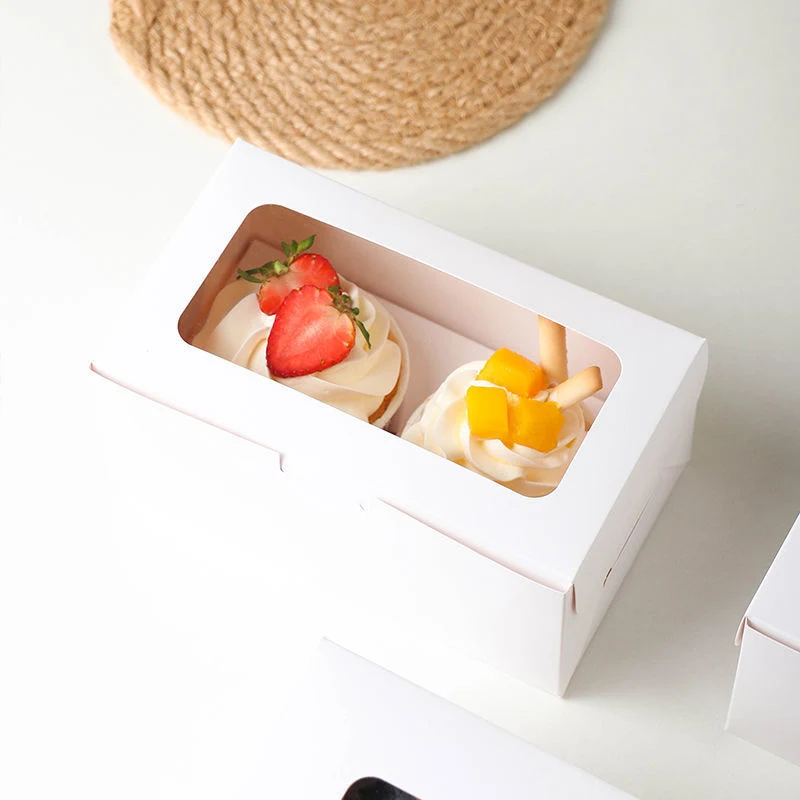 White Paperboard Cake Box, China Wholesales Eco-Friendly Recyclable Paper Packaging Food Box