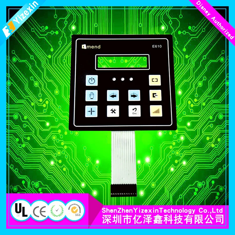 Embossing Membrane Switch with Tactile Membrane Foil