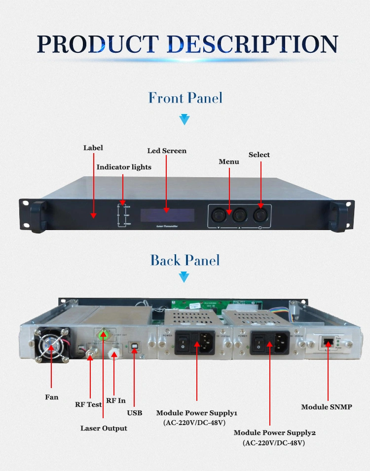 26MW Output Power for 1310nm RF Optic Transmitter