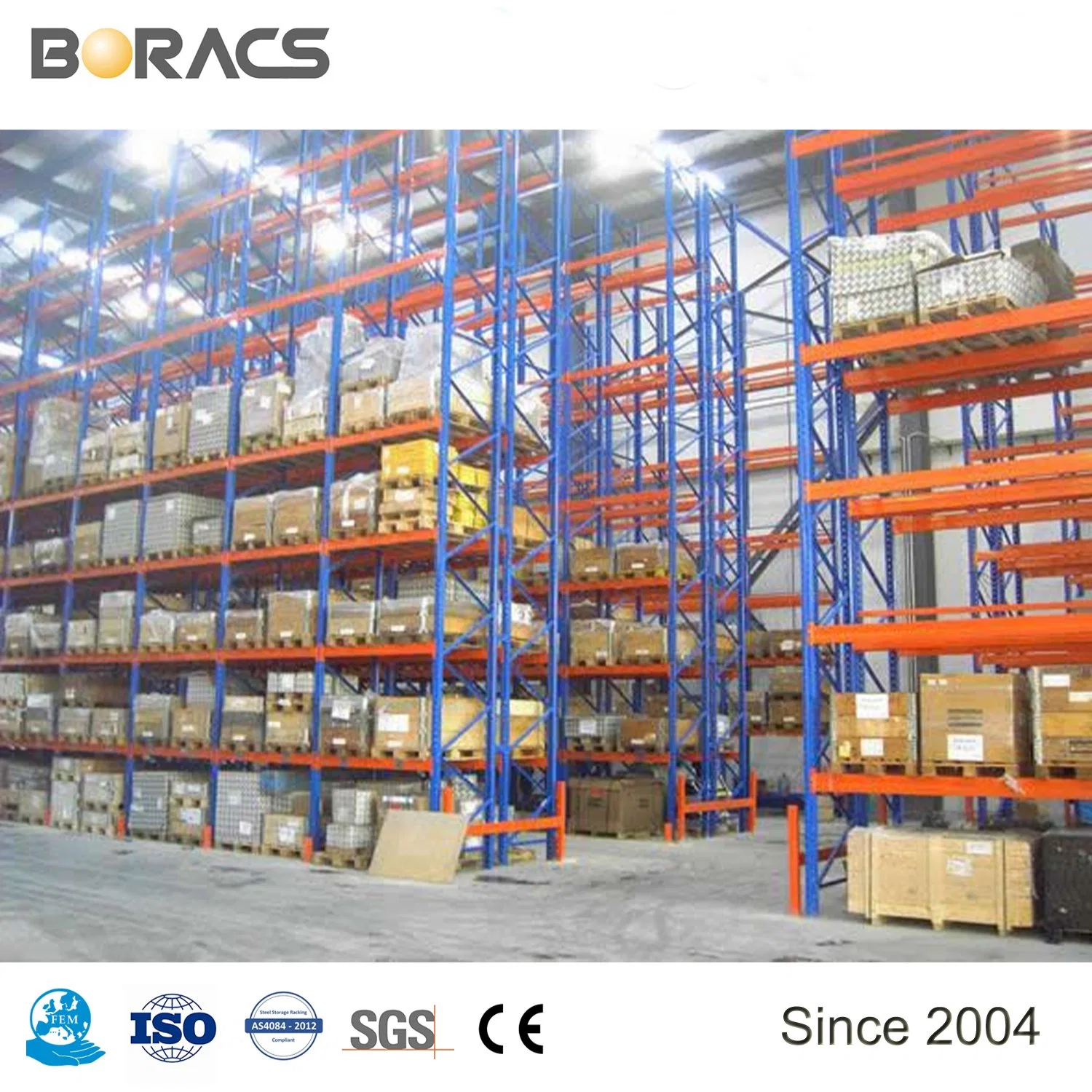 Almacenamiento industrial de alta calidad almacenamiento empuje hacia atrás Paleta Racking / Industrial Bastidor de palets de caja/Rack de palets selectivo