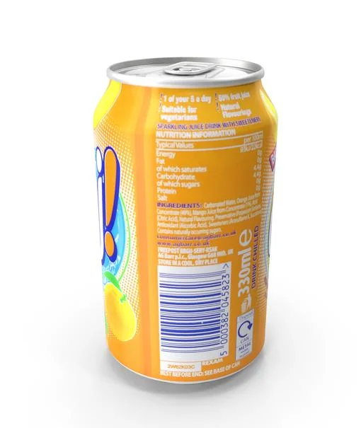Hot Premium Quality Online Customization Labelling Sparkling Beverage 350ml 24 Can Per Carton Carbonated Soft Drinks