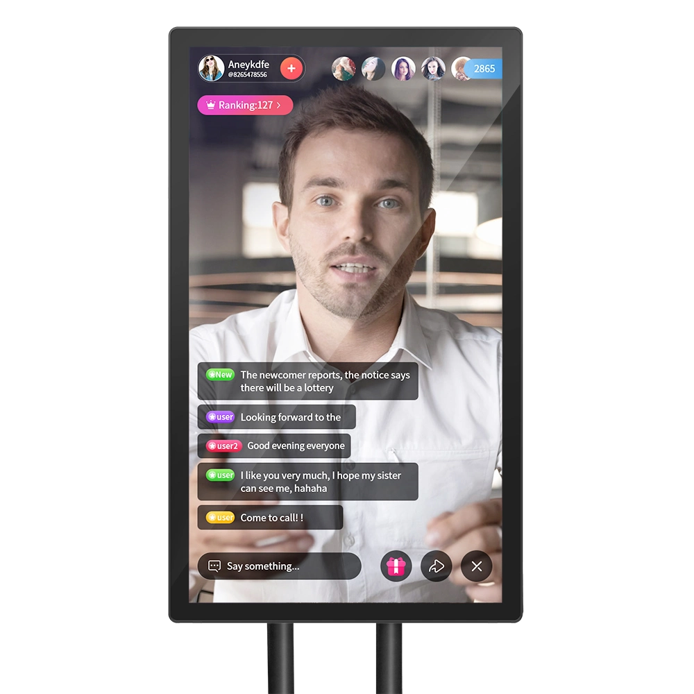 43 Zoll Live Broadcast Live Streaming Großer Touchscreen-Monitor Ausstattung mit Projektor für mobile Bildschirmfreigabe