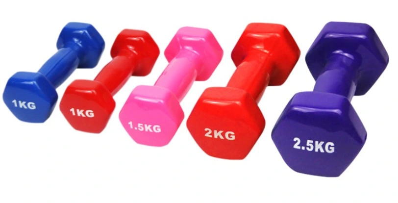 Cheap Wholesale/Supplier Home Fitness Yoga 0.5kg 1kg 2 Kg 3kg Hex Rubber Dumbbell Sets