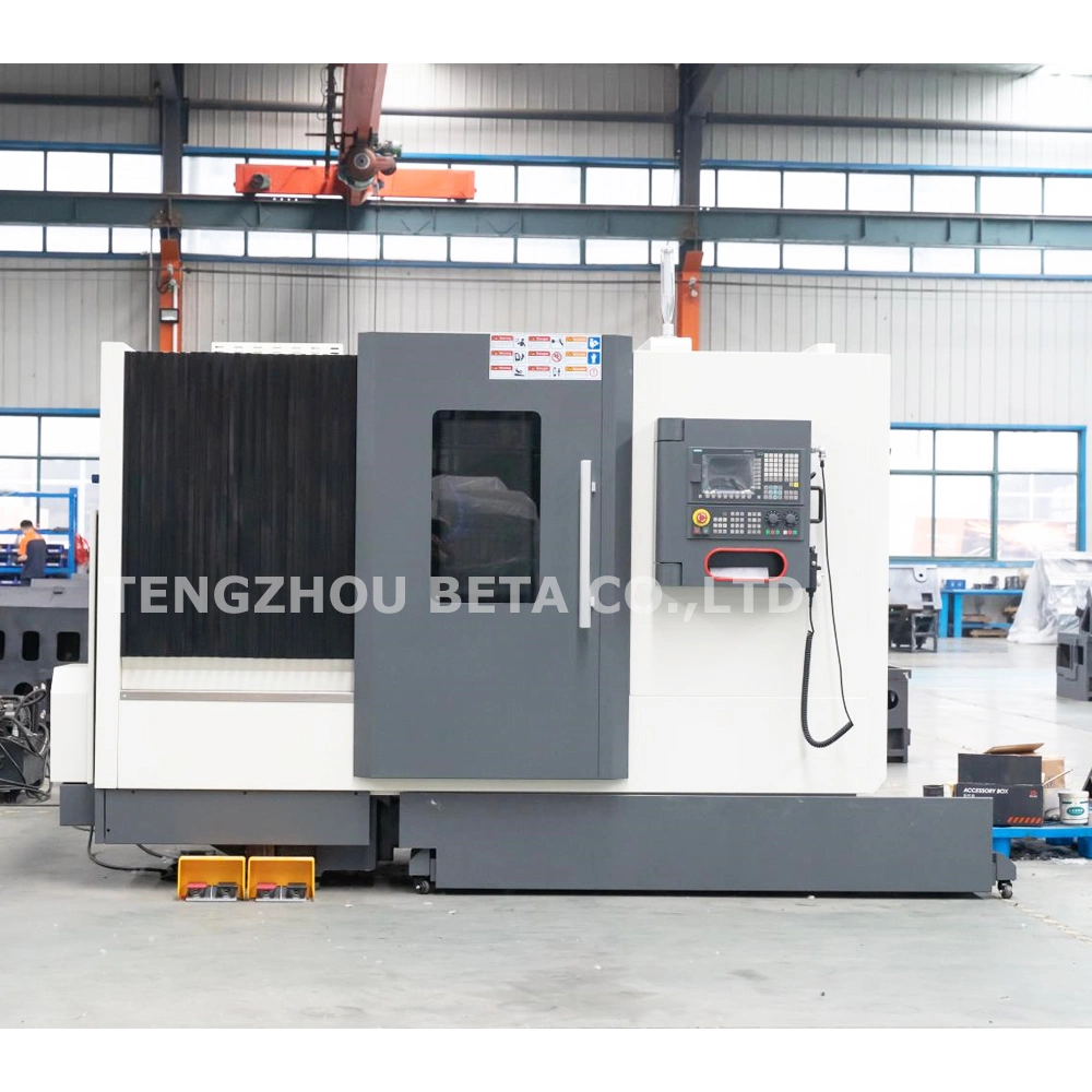 Torno CNC de cama inclinada horizontal Fanuc de alta velocidade de precisão com motor de servo de torre automática para virar metal - TCK50A.