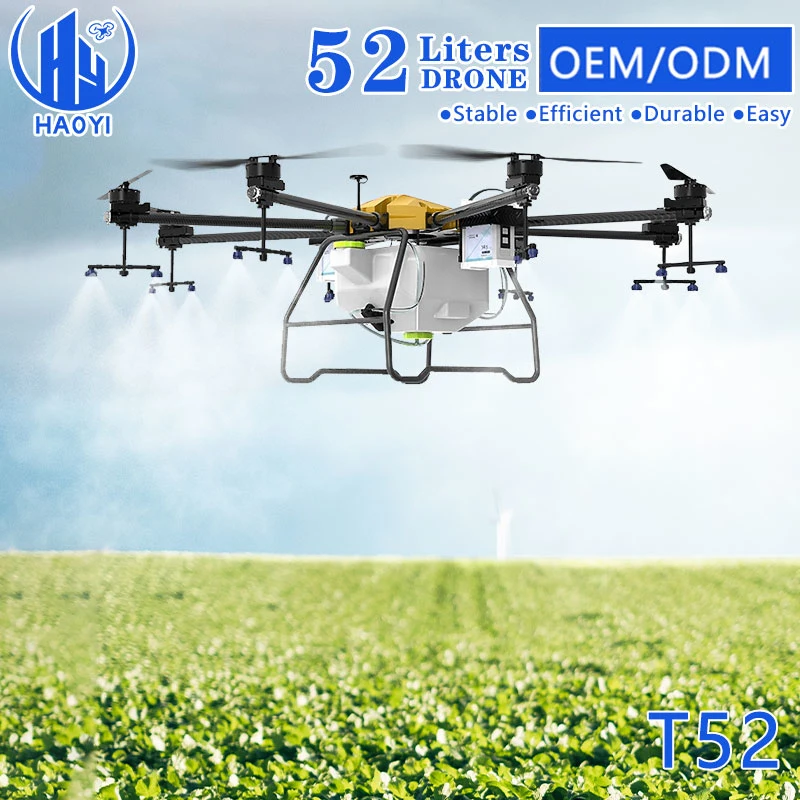 60kg 52 litros Gran capacidad Agrícola UAV Control remoto largo Aerosol para vuelo Drone