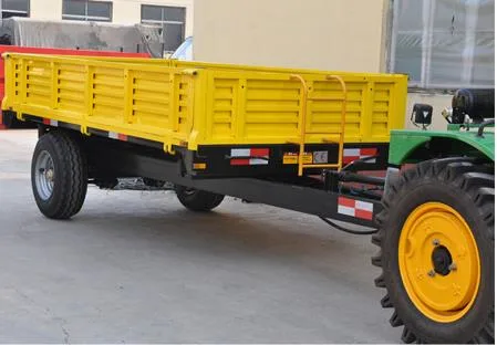 Factory Supply Tractor Mout 2t Trailer, Hydraulic Unloading Farm Trailer