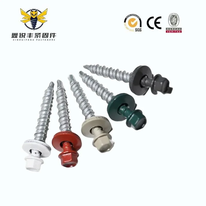 Point Bsd Self Drilling Screws Indented Hex Washer Head Unslotted Stainless 410 / Bonded Washer