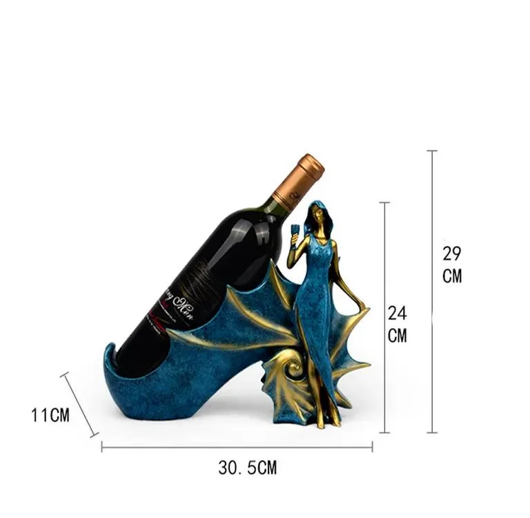 Resin Home Decoration High quality/High cost performance Painting Resin Conch Beauty Wine Bottle Holder