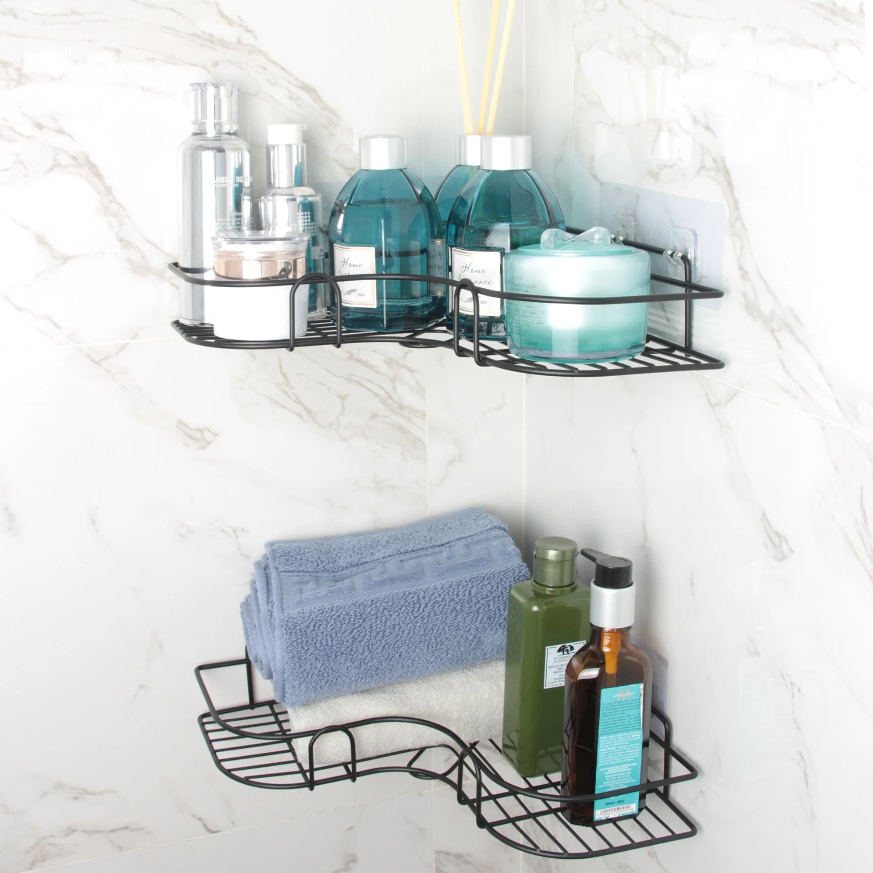 Hardware/Bath/Bathroom/Kitchen/Shower Set /Toliet Accessorie Iron Wire 2 Layer Triangle Bathroom Shower Corner Shelf