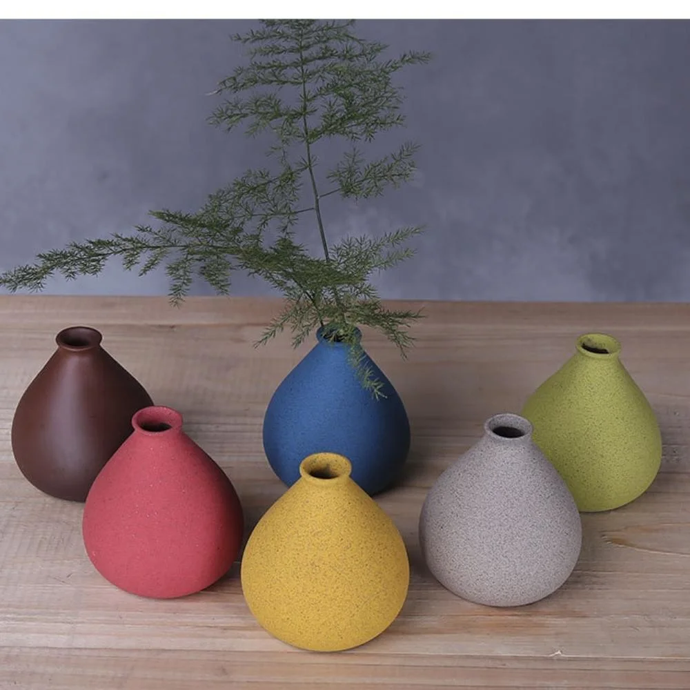 Modern Ceramic Vase Minimalist European Style Decoration Creative Desktop Color Glaze Ci19912