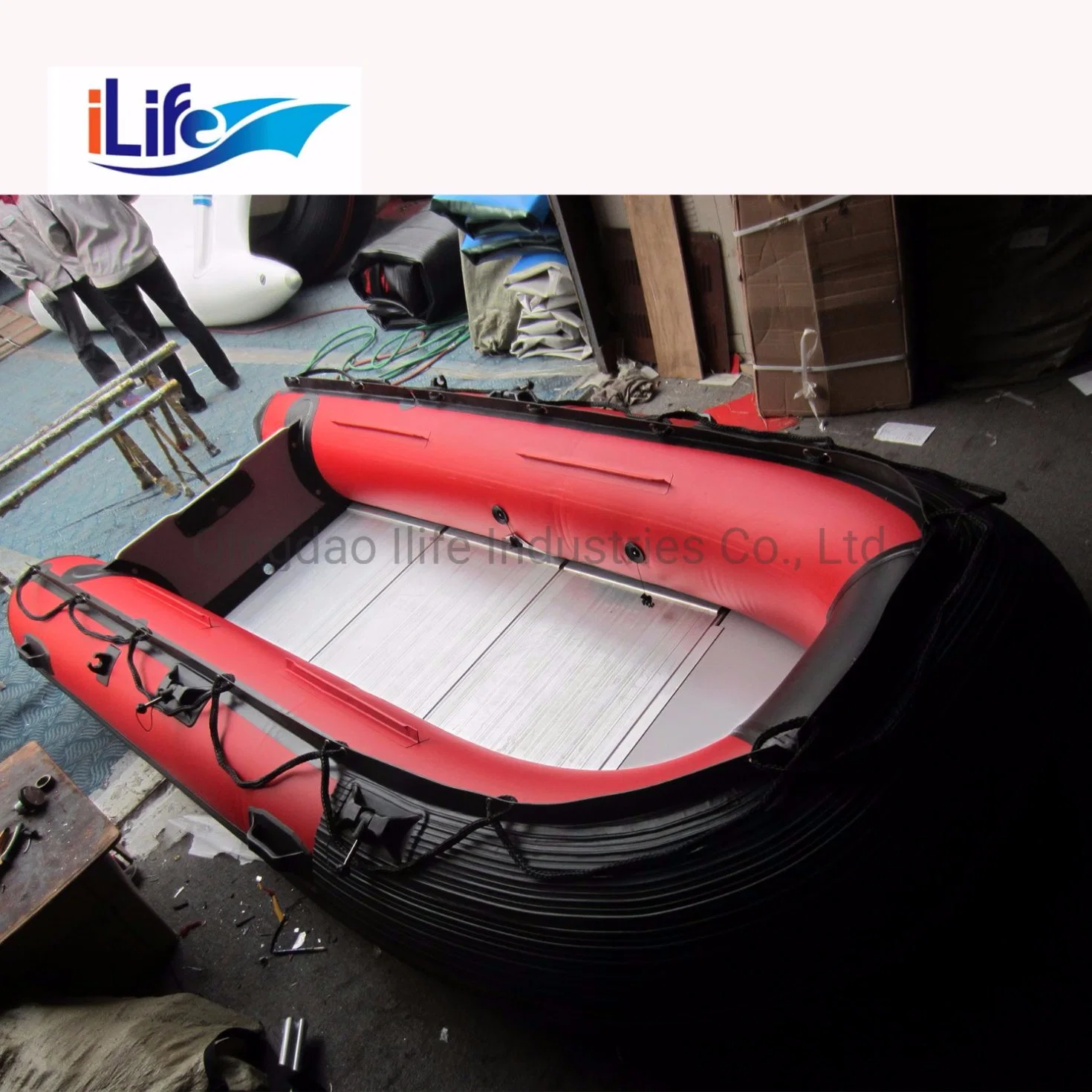 Ilife 2.7m Good Price PVC/Hypalon Inflatable Rescue Fishing Rubber Boat with Aluminum/Drop Stitch Air/Plywood Floor