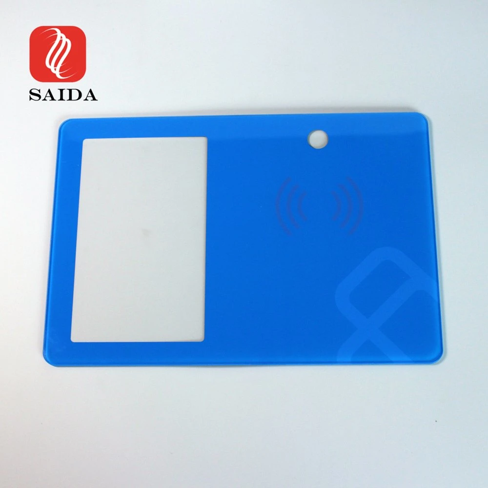 Customized 10.5inch Blue Silkscreen Printing LCD Display Cover Glass Lens