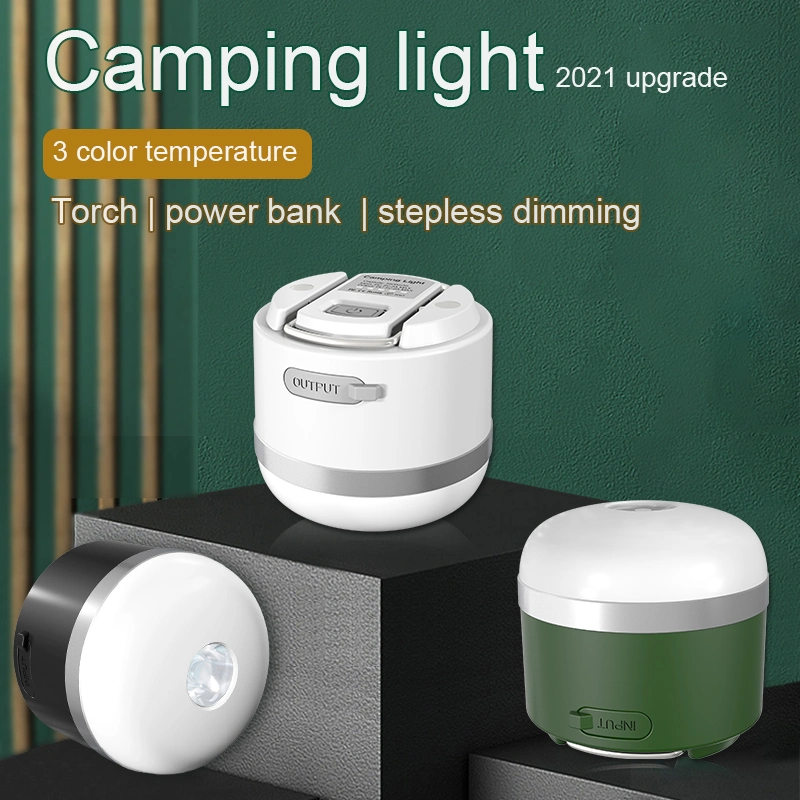 OEM Luz de camping portátil recargable lámpara de campamento USB exterior Luz de la antorcha