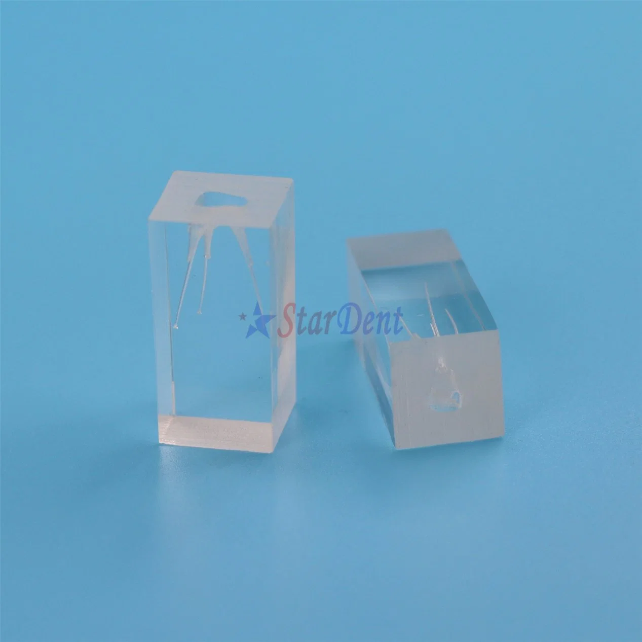 Popular Transparent Resin Endo Training Block 3 Root Canals Model for Teaching Use