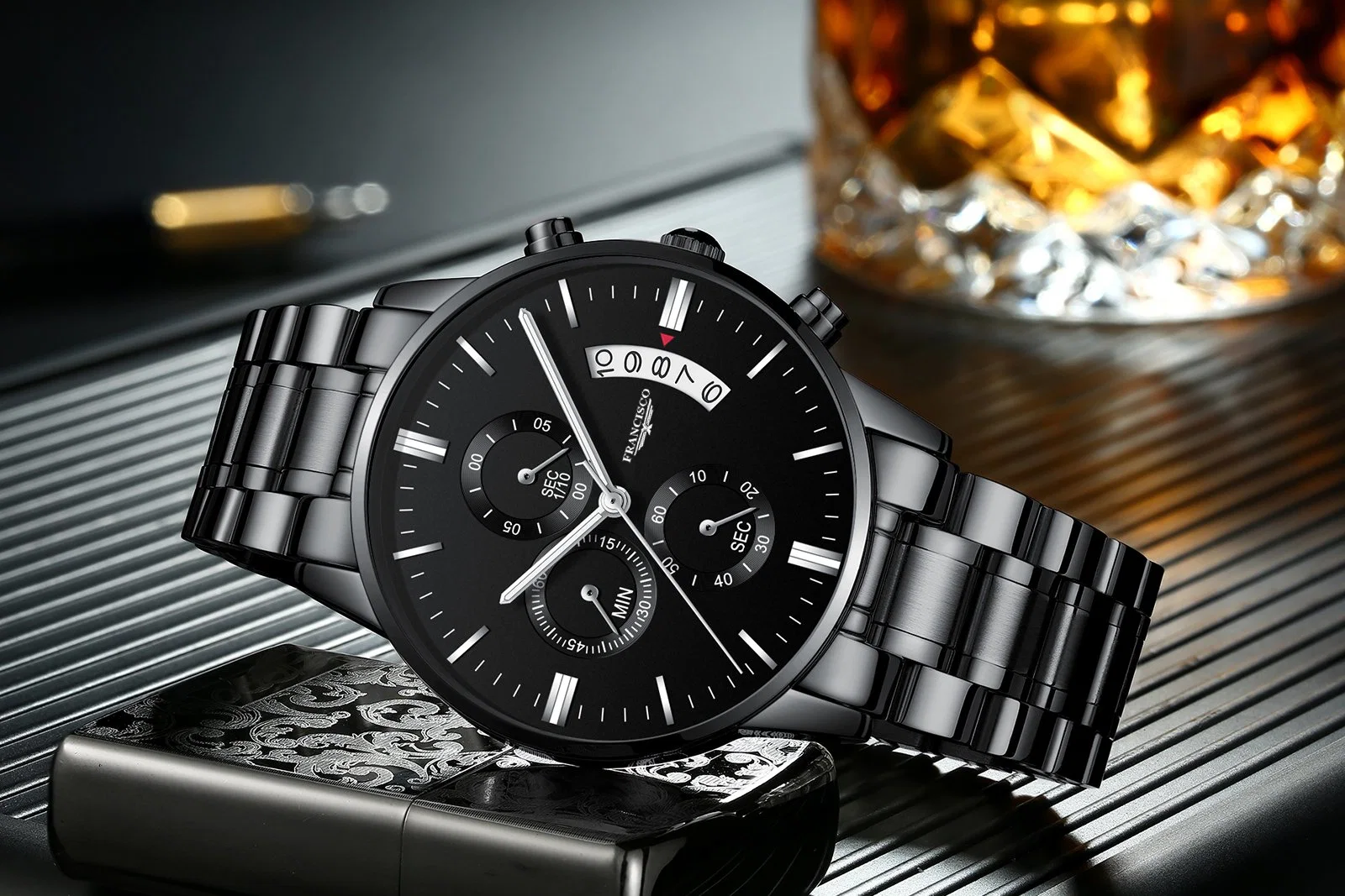 Großhandel/Lieferant Luxus Wasserdichte Uhr Mode Chronograph Men′ S Luxus Quarz Armbanduhr