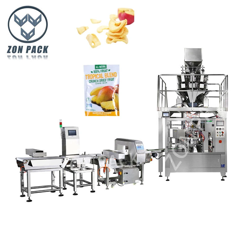 Automatic Dried Fruit Dried Apple Packing Doypack Stand up Zip Pouch Packing Machine