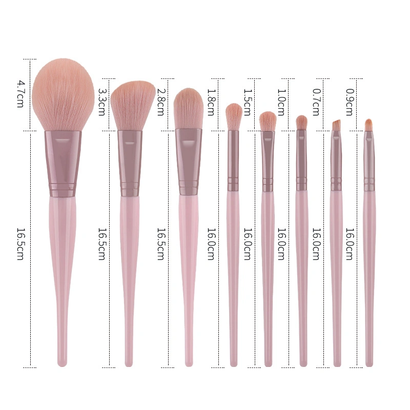 Jukai 8-Piece Makeup Brush Set: Powder Blusher Brush Storage Beauty Tools