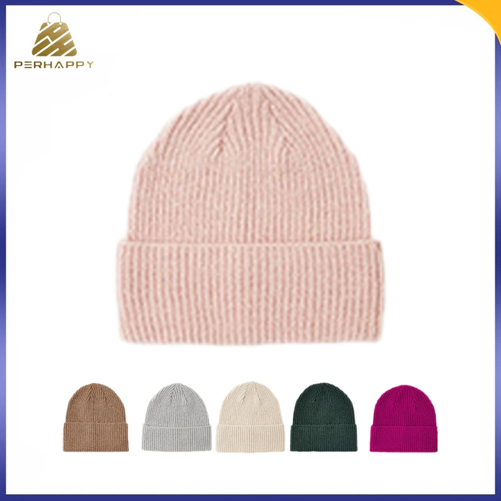New Design Fashion Cuffed Unisex Winter Cap Knitted Beanie Hats