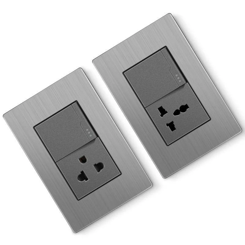 South American Switch Socket Metal Frame 1gang Switch