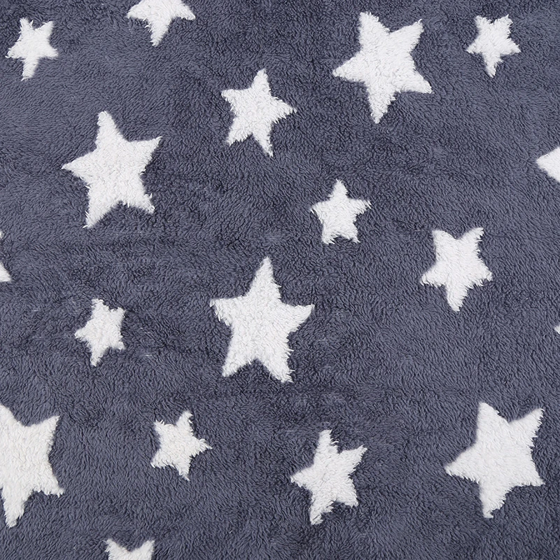 Roupa Home em tecido tricotado em tecido Star Jacquard Shu Cotton Fleece Home Tecido