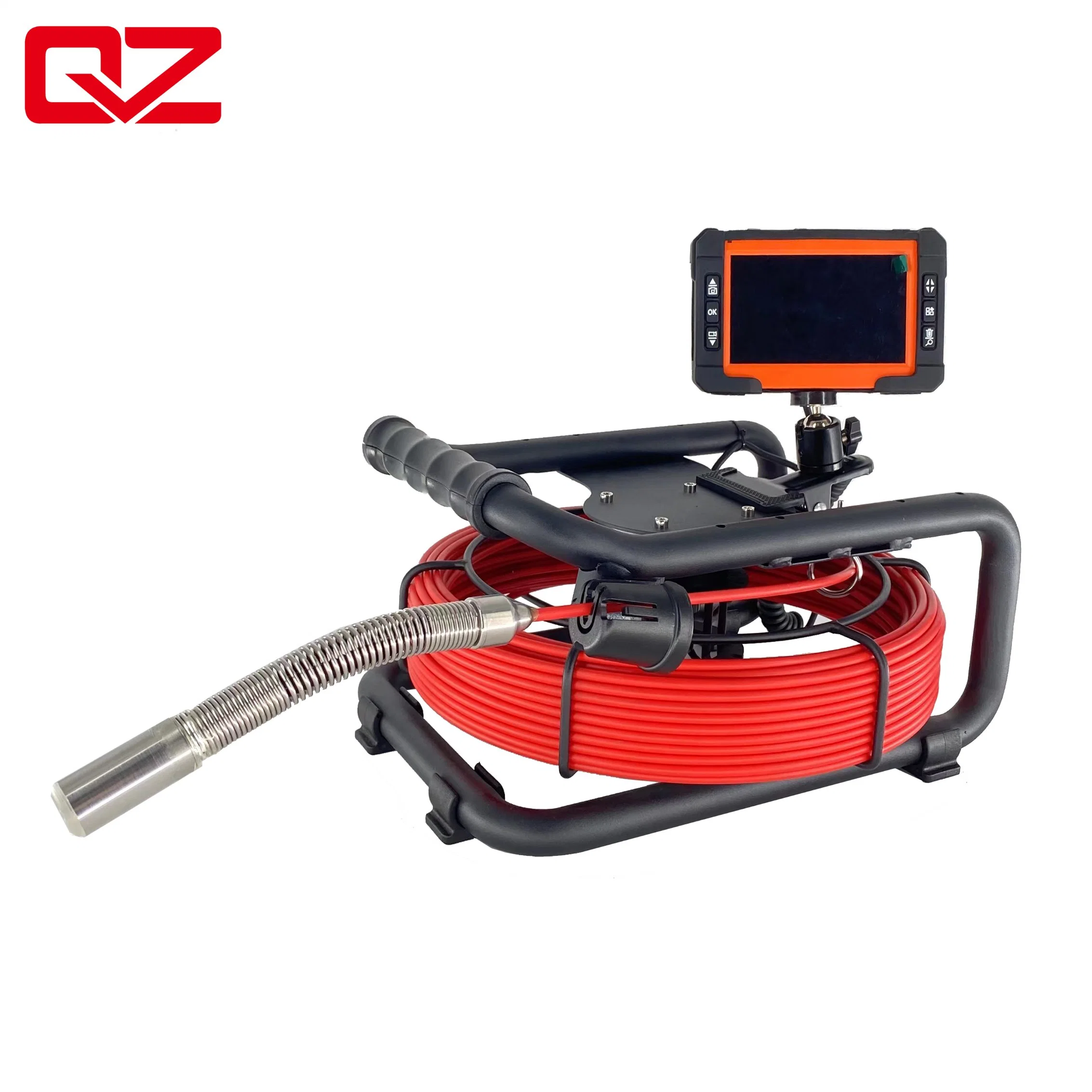 Econimic Waterproof IP66 20m Dia. 5.3mm 20m Fiberglass Cable Pipeline Home Inspection Camera with 5" Split Monitor
