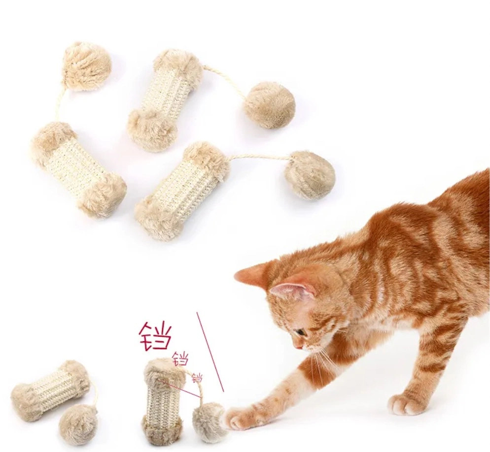 Surmontoir en sisal avec griffe en peluche aiguisage de jouets interactif PET Fournitures