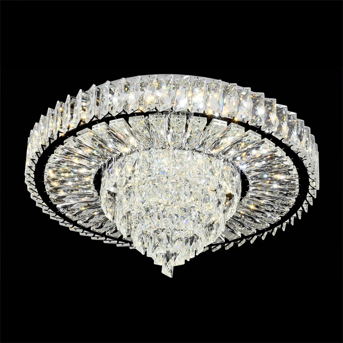 Crystal Hanging Light OEM Customized China Luxury Chandelier Lighting Homes Ceiling Crystal Pendant Light Circle Ring Modern LED Lighting Crystal Ceiling Light