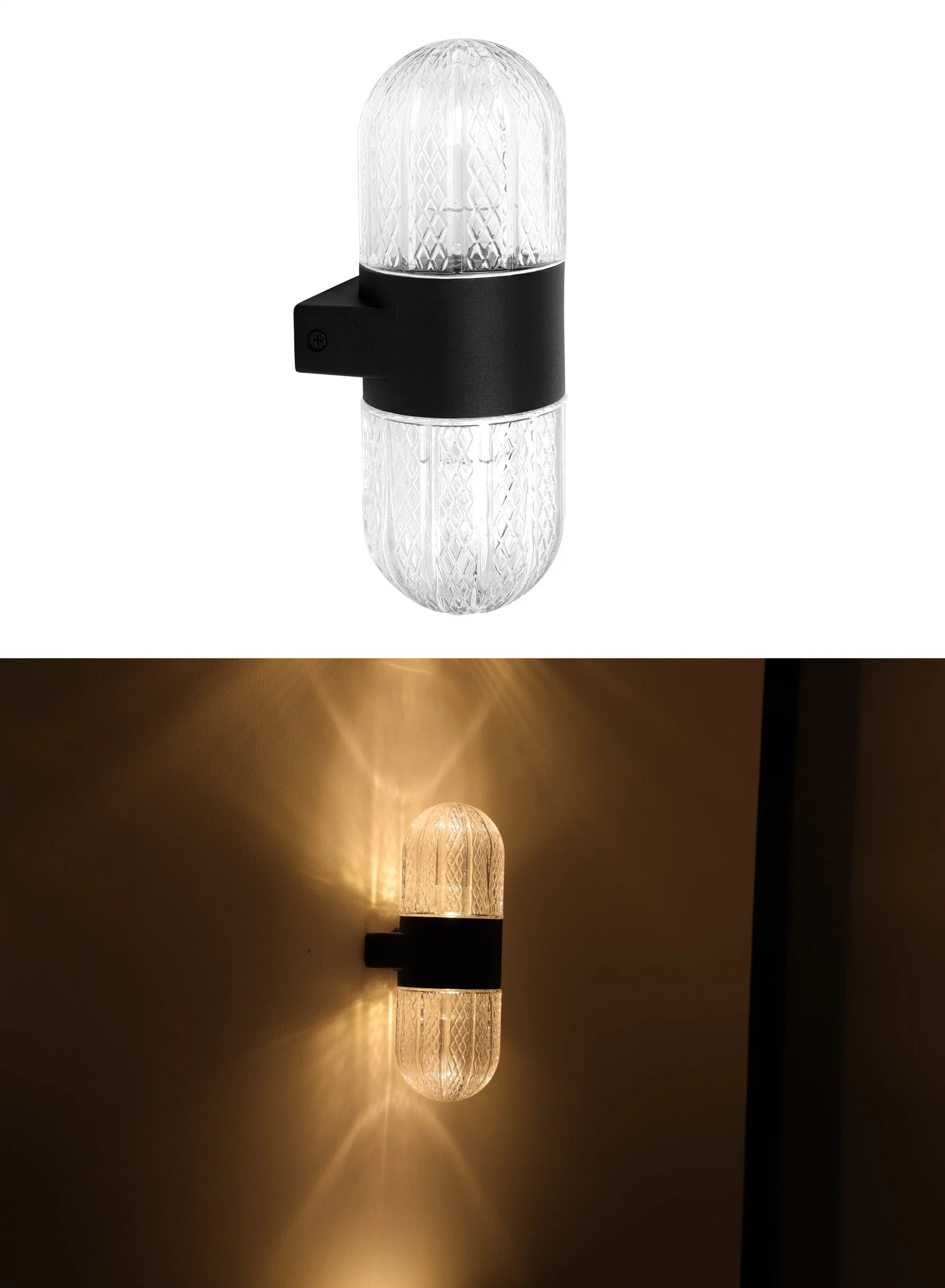 مصباح حائط زجاجي حديث في مصدر ضوء LED مُثبَّت على السطح 7 واط 14 واط