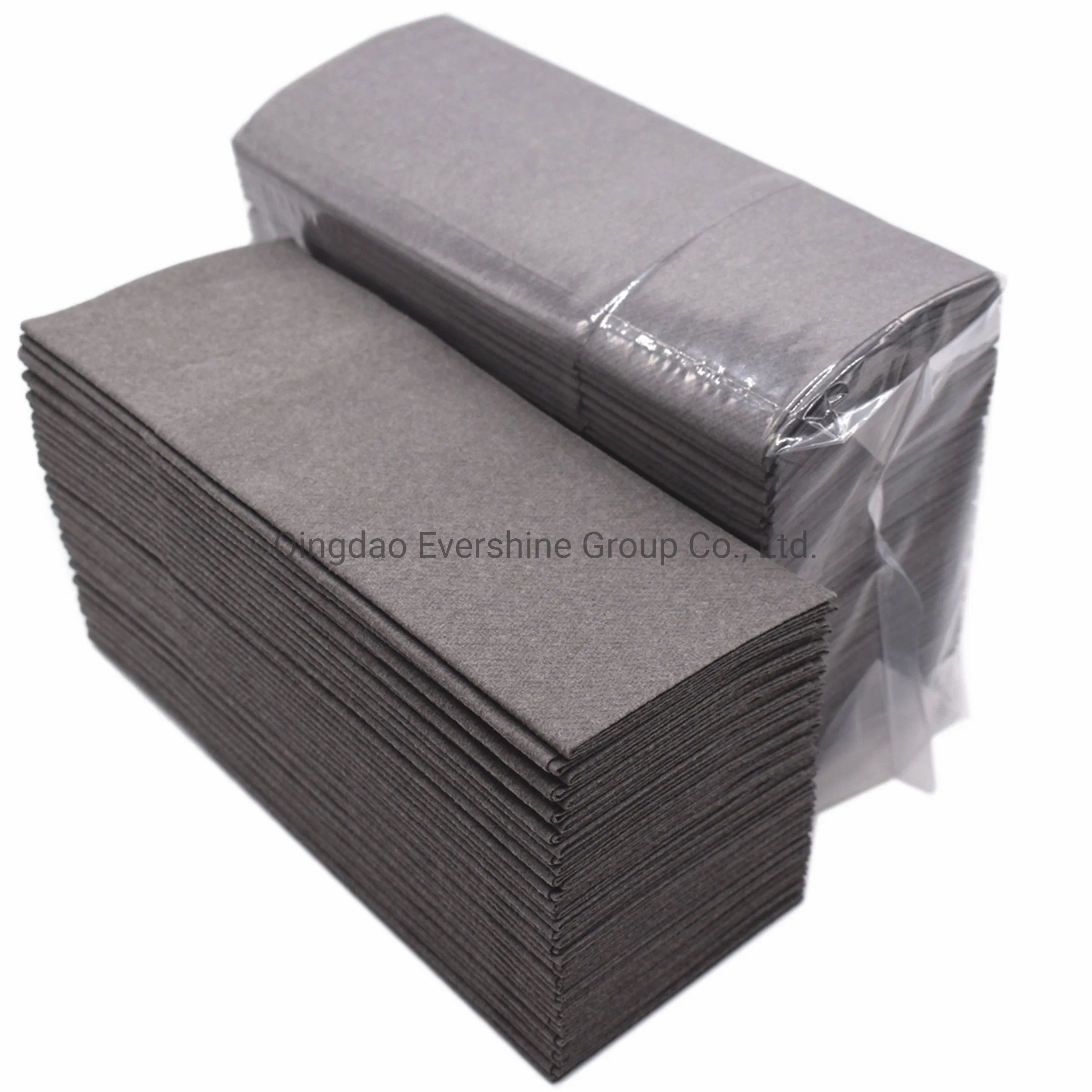 Nonwoven Airlaid Color negro como ropa de cama Ropa de la cena se sienten invitados toalla de papel servilleta