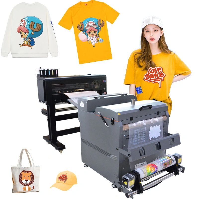 2022 preço de fábrica de venda a quente 60cm DTF impressora Heat Press Máquina de transferência de películas de Animais Máquina de impressão de T-shirts para o agitador de pó