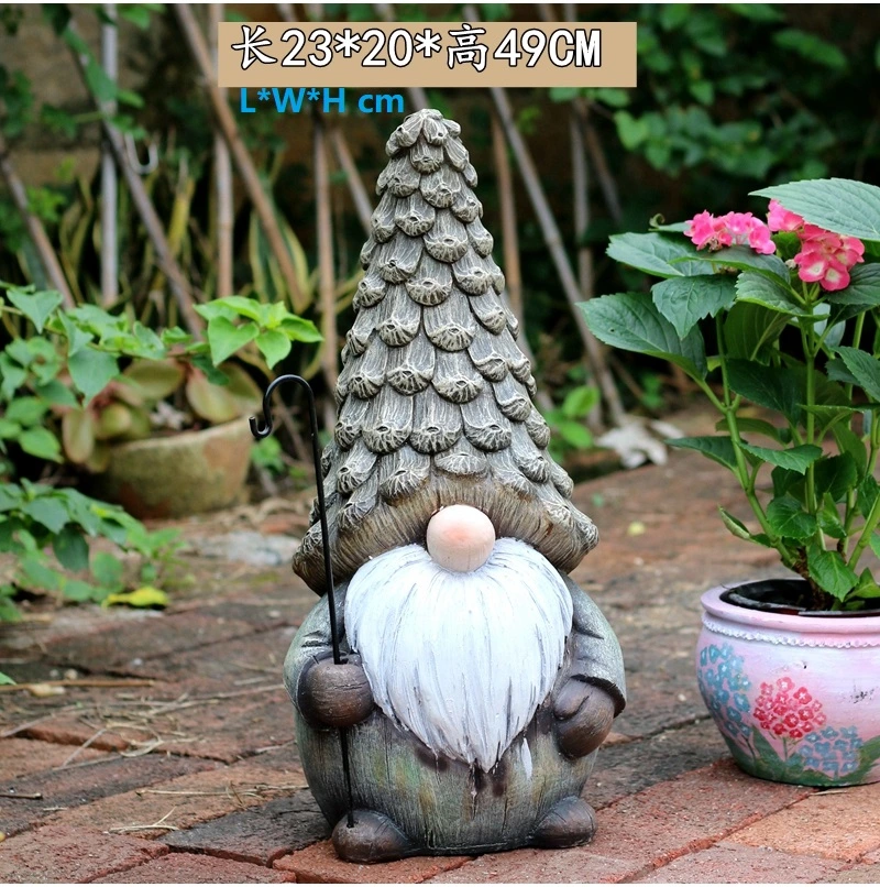 Wholesale/Supplier Hot Sale Poly Resin Standing Gandalf Holding Walking Stick Garden Decoration Outdoor Landscape Garden Holiday Decoration Yard Decoration