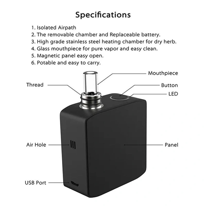 2023 Hot Selling Rechangable Battery Portable Vaporizer 3 in 1 Dry Herb Wax Vaporizer Kit