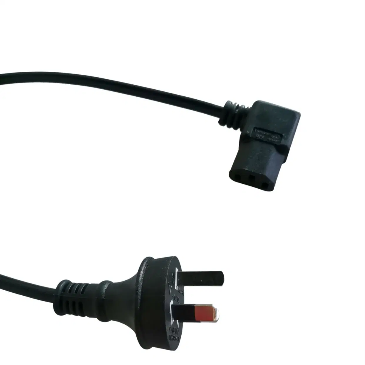 TV Australia H05VV-F 3c*0.75 1.0mm2 Cables 90 Degree IEC 320 C13 Cable Connector Desktop Power Cord Main Leads