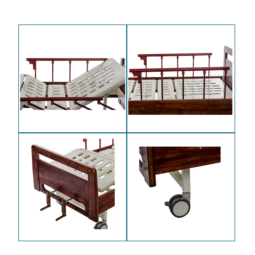 2 Function Wood Bedframe Medical Bed for Home Use Bc02-2c