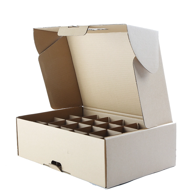 Biodégradable Stand Kraft Logo personnalisé Boîte de papier brun pour les petites bouteilles de l'emballage