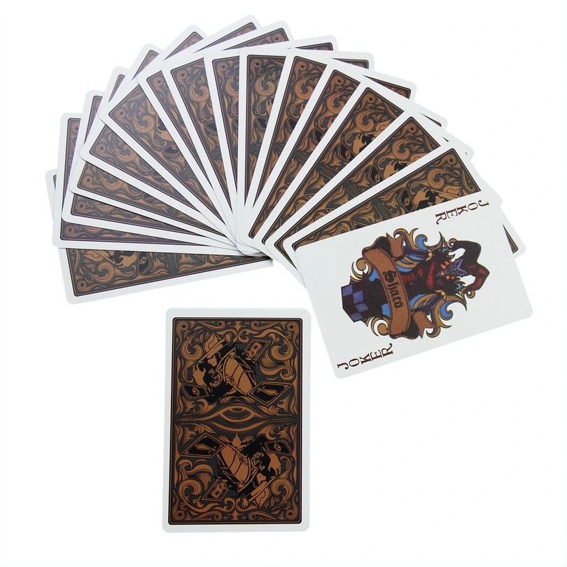 China Lieferant Double Deck Kunststoff Spielkarten Custom Printed Kunststoff Poker-Spielkarte