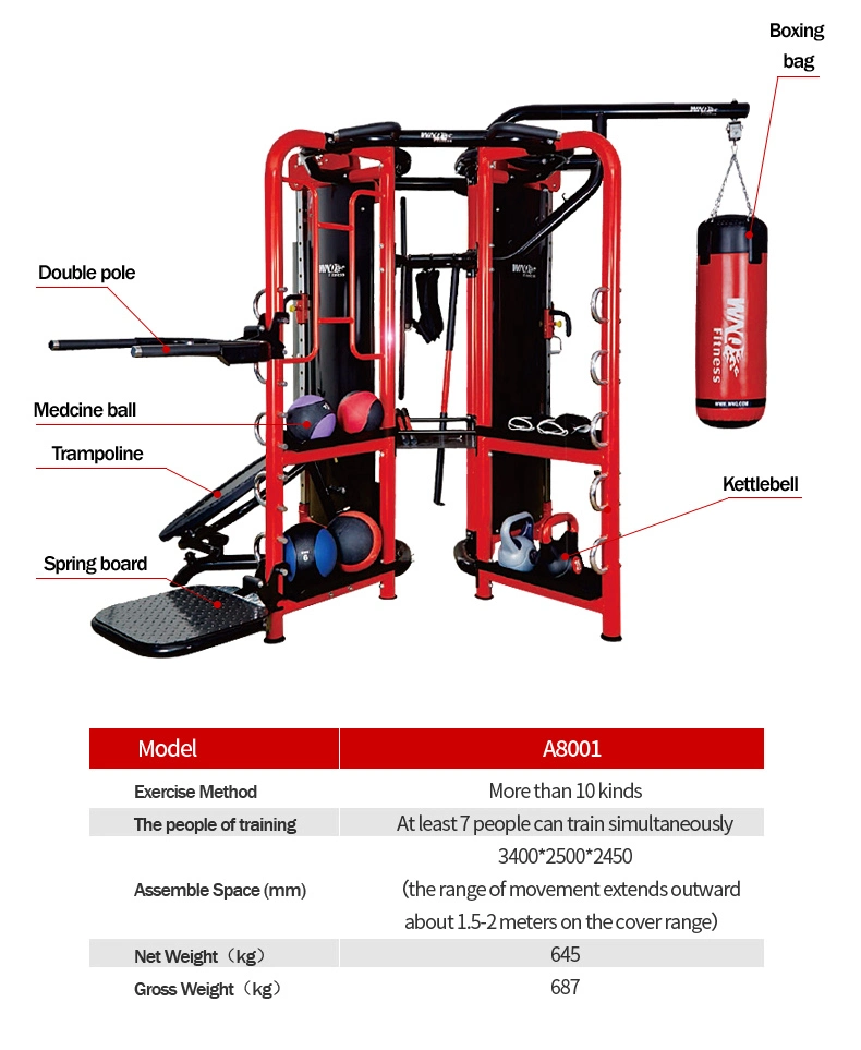 Commercial Super Multi-Station Intergrated Exercise Gym Sports Machine Exercise Equipment