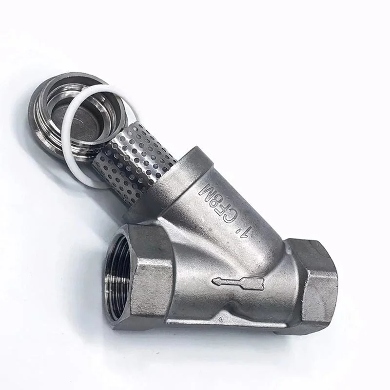 Customizable Stainless Steel Y Shaped Pipe Filter Stainless Steel Sanitary Y Type Threaded Strainer