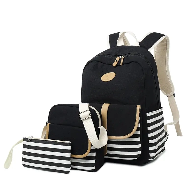 Sac à dos en toile ensemble sac pour l'école ensemble sac pour la rentrée