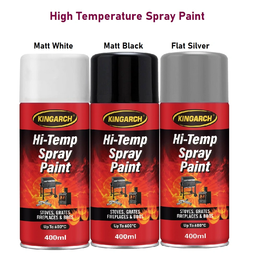 Tubo Aeorosl Exhuast exterior de la pintura de plata de alta temperatura/aluminio con pintura en aerosol Alta Temp.