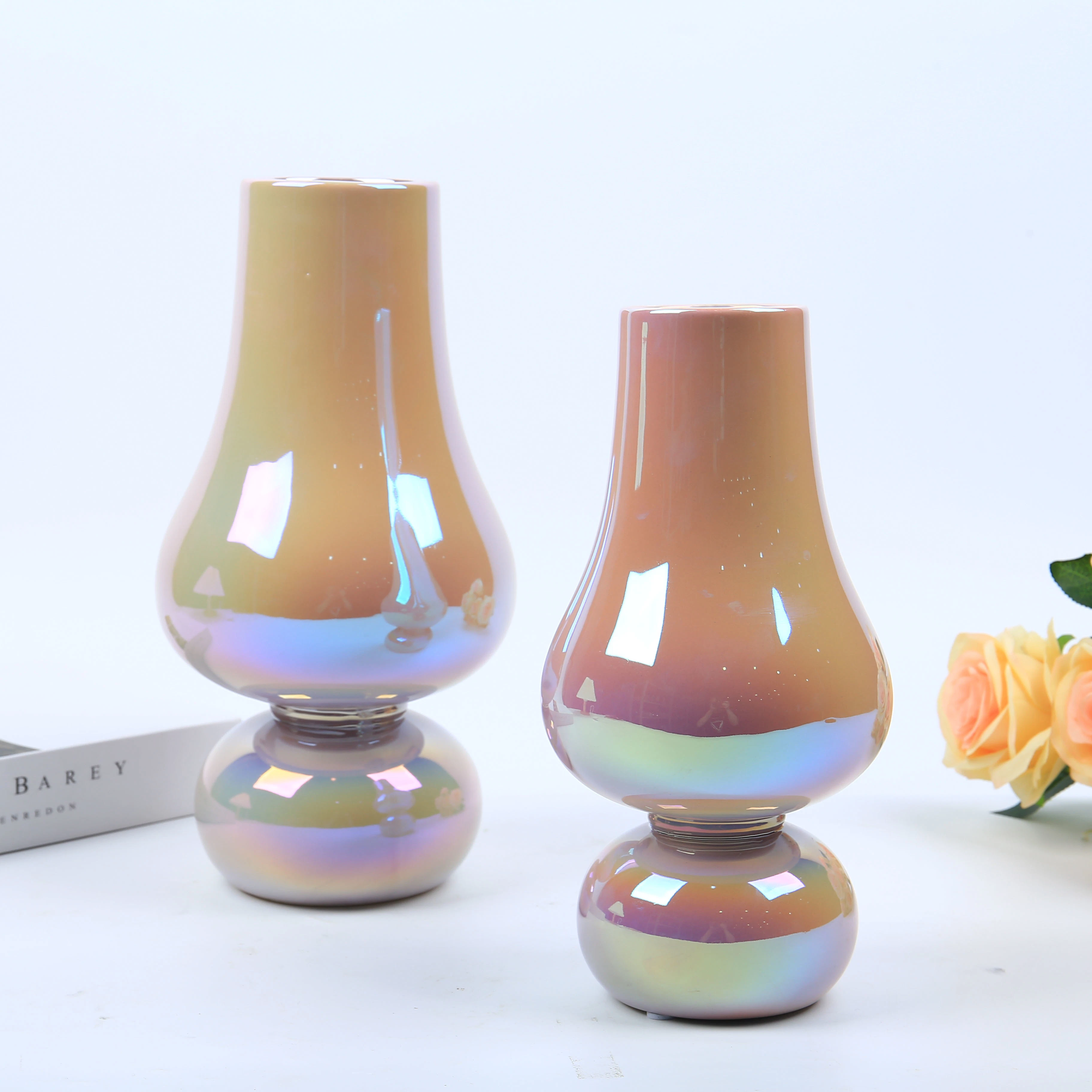 Искусственные цветы Vasos керамические роскошь Ins Сухие цветы изображение большего размера