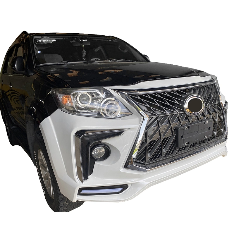 Car Front Rear Bumper Facelift Wide Conversion Bodykit Body Kit for Toyota Fortuner 2012-2015 Change to Lx Lexus