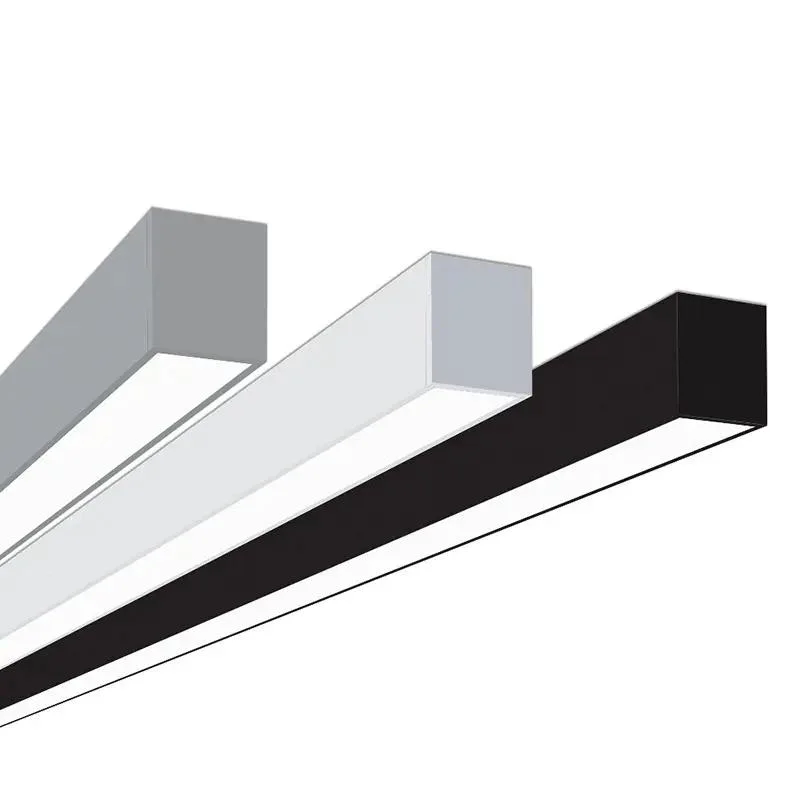 OEM Modern Linear Aluminum Black SMD Ceiling Hanging Lamp