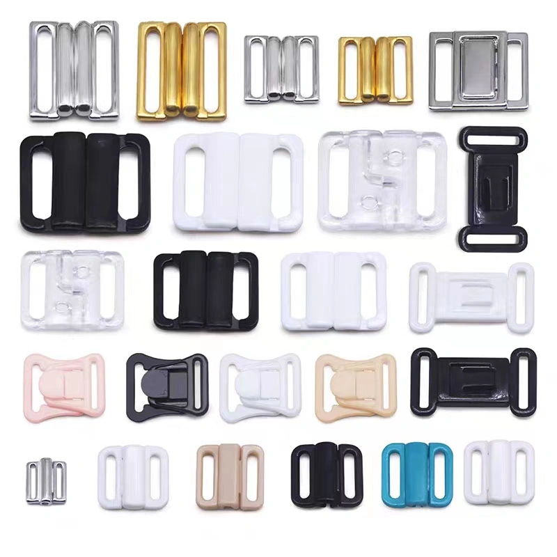 15mm High quality/High cost performance  Nylon Plastic Lingerie Clasp Buckle Bra Clips Plastic Bra Front Closure