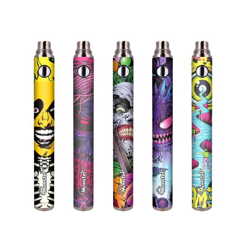 OEM/ODM disponible Monster Twist Mayoristas VAPE Pen 1100mAh de tensión variable Batería recargable 510 hilo 25pcs/Caja