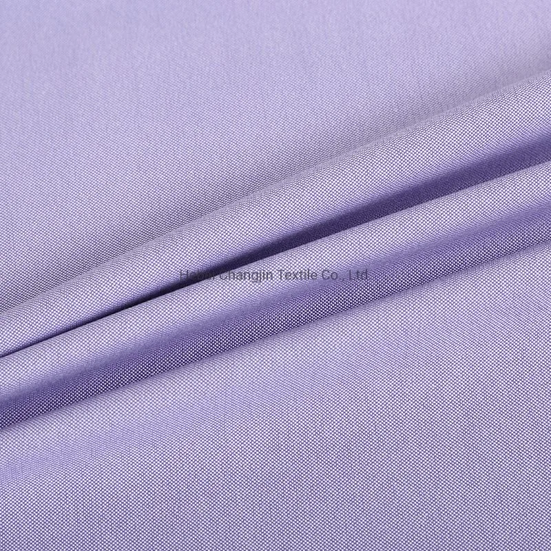 China Fabricante de fibra de bambu de algodão poliéster Oxford tecido para camisas de malha de uniformes do aluno